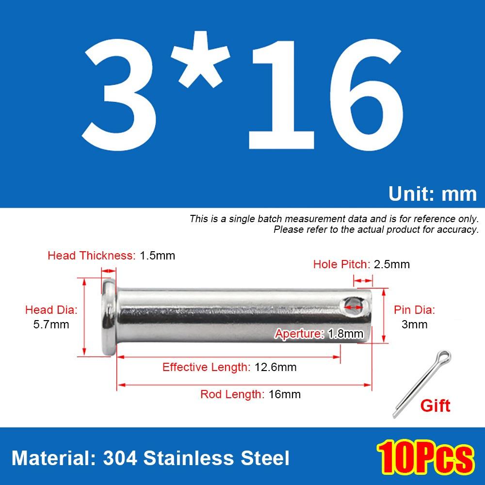 1 комплект Цилиндрический установочный штифт Плоскоголовый штифт-заглушка Комплект Прочный штифт Ось штифта Шплинт