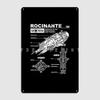 Rocinante Specs The Expanse Poster Metal Plaque Wall Mural Bar Cave Personalized Plaques Tin Sign Poster
