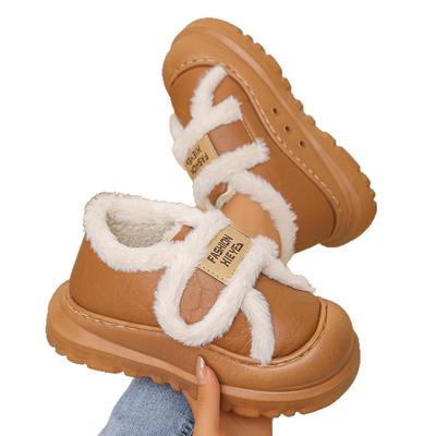 Зимние ботильоны на платформе, теплые, утолщенные, из плюшевого хлопка, женские, нескользящая толстая подошва, зимние ботинки, женские, на массивной подошве, слипоны