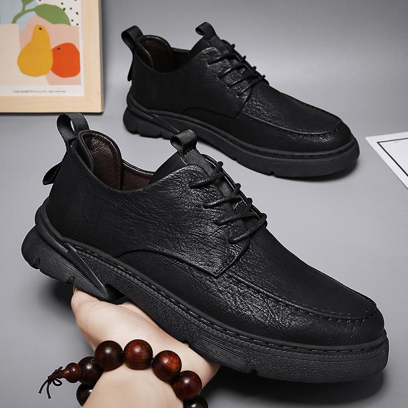 Мужская обувь из натуральной кожи ручной работы в стиле ретро, ​​удобная повседневная кожаная обувь, мокасины, мужская обувь на плоской подошве