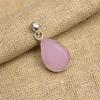Розовый халцедон драгоценный камень стерлингового серебра 925 пробы ручной работы прекрасный ювелирный кулон для женщин