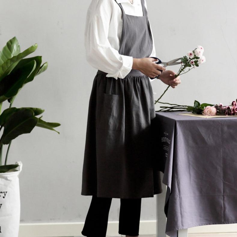 Home Kitchen Durable and Comfortable Apron Flower Shop Studio Overalls Apron