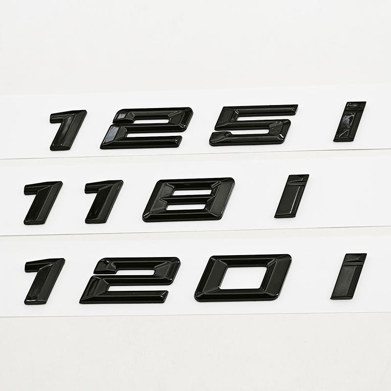 NEW 3D ABS Car Letters Logo 118i 120i 125i Rear Trunk Badge Emblem Sticker For BMW 1 Series 118i 120i 125i F40 Tail Marking