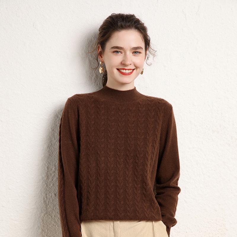 Женский кашемировый свитер Qinghe кашемир 100% кашемир, женский осенне-зимний кашемировый свитер, мягкий и теплый
