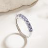 Комплект ювелирных изделий с натуральным танзанитом, небольшой размер, круглые серьги 3 мм, серьги-кольца с натуральным синим танзанитом, серебро 925 пробы