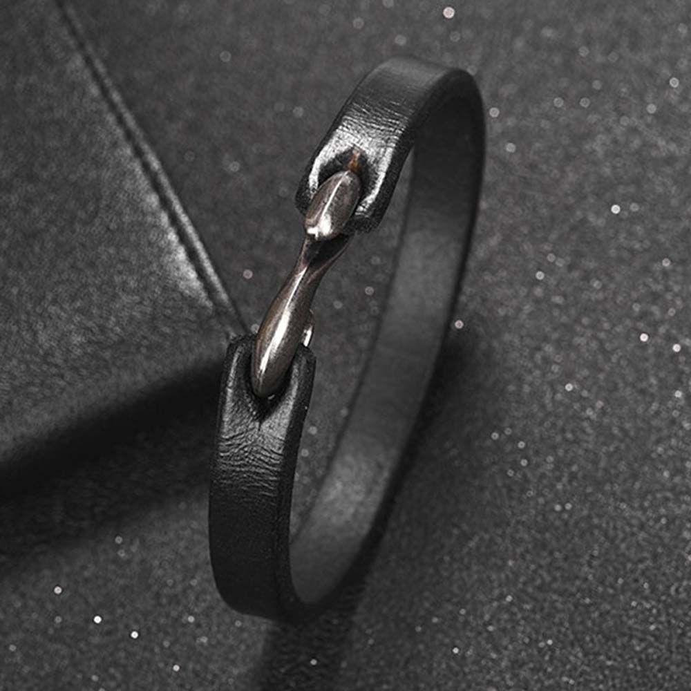 Simple Gift For Men Women Boyfriend Vintage Bangles Wristband Leather Hook Bracelet Bracelets