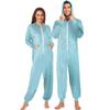 Унисекс Удобный Свободный Модный И Повседневный Однотонный Комбинезон с Длинным Рукавом