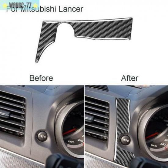 Декоративная накладка на кнопку информации из углеродного волокна для Mitsubishi Lancer 2008-2015
