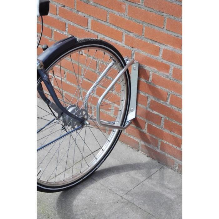 Porte-vélos - Dunlop - Mural - Argent - Acier - 1 vélo