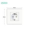 BSEED EU Smart Wifi Control Power Monitor Sockets 16A 110V-250V Power Wall Sockets Plastic Flame Support For Tuya Google Alexa