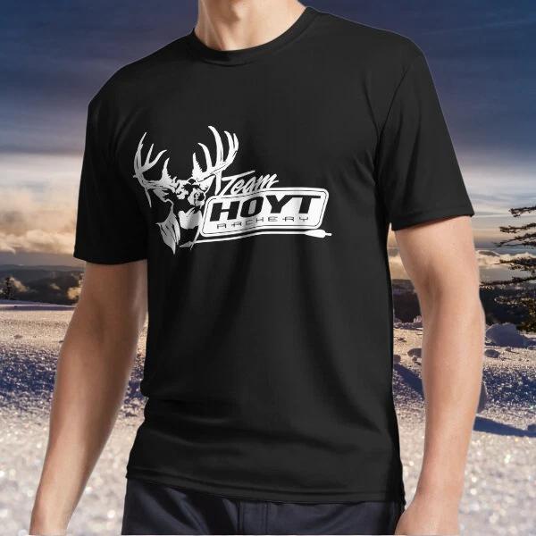 Новый товар HOYT ARCHERY ЛОГОТИП Арбалетная стрела ЛОГОТИП Футболка с логотипом Забавная Размеры от S до 5XL