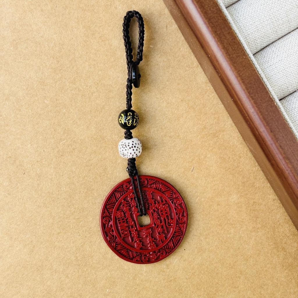 Китайский танец льва, подвеска-монета на удачу, брелок и шарм для сумки