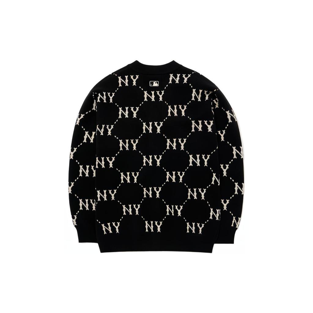 New MLB Old Flower Sweaters Unisex Black 3AKCM0224-50BKS