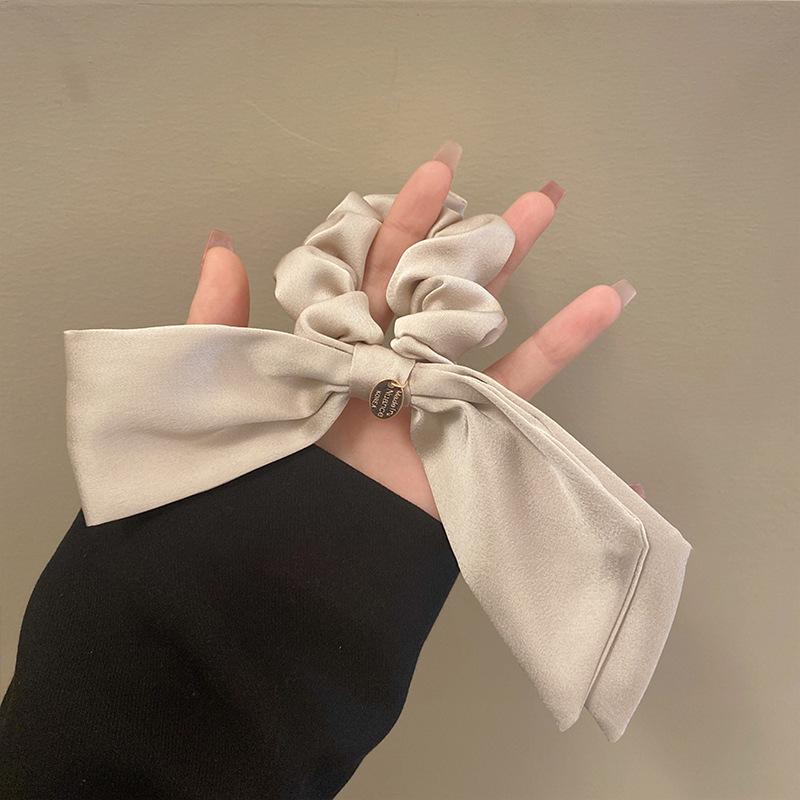 Новые корейские эластичные ленты для волос с бантом, черно-белые простые резинки для волос, женские элегантные заколки, головные уборы, аксессуары для волос для девочек