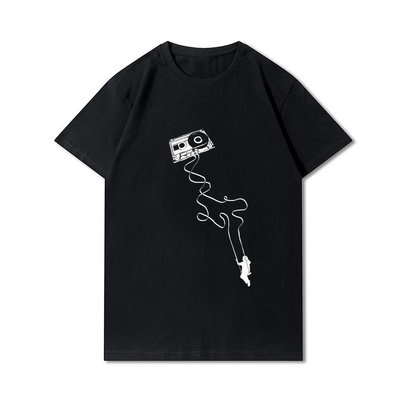Летние мужские футболки с графическим рисунком, мужские футболки в стиле Харадзюку, винтажные рубашки унисекс с короткими рукавами большого размера