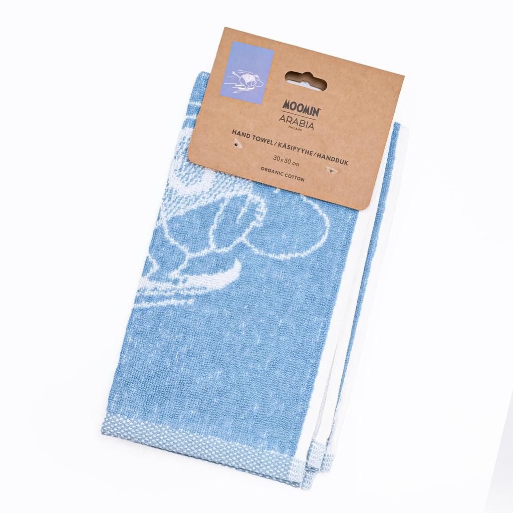 Arabia 2024 Winter Limited Edition Guest 30cm X Moomin Ski Jumping 1074790 Towel/Face Towel, 50cm, Design, [Used]