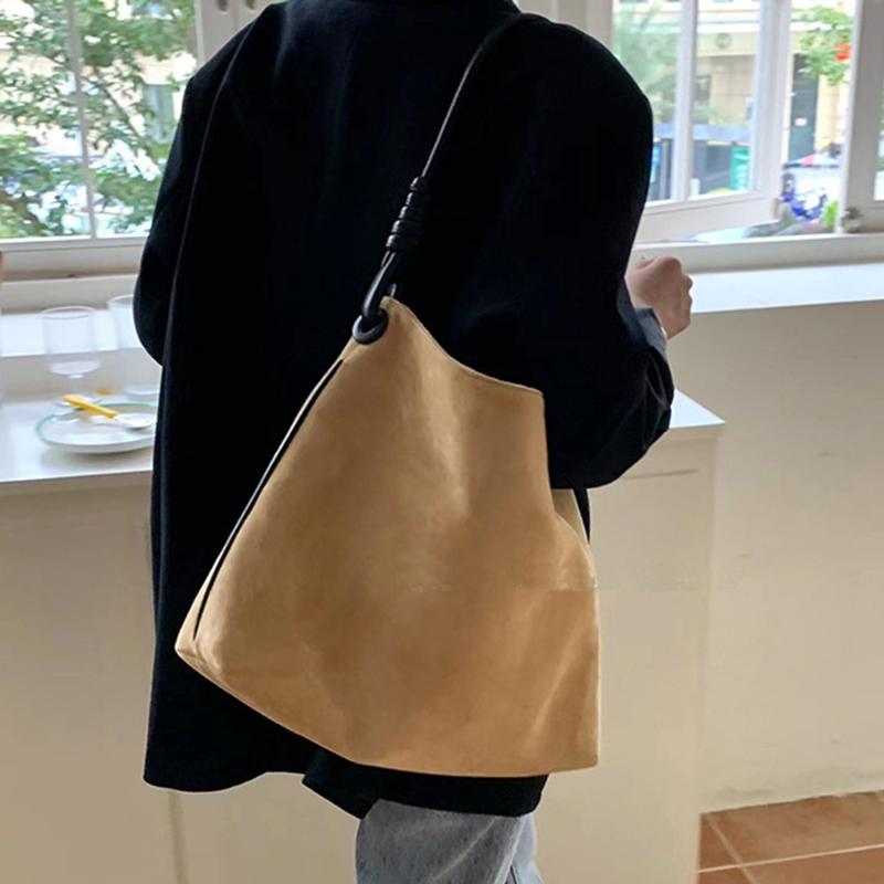 Новая Мода Ретро Маленькая Матовая Кожа PU Сумка Через Плечо Повседневный Тренд Осенний Декор Сумка-Ведро Кроссбоди Женская Сумка Большой Вместимости KTY