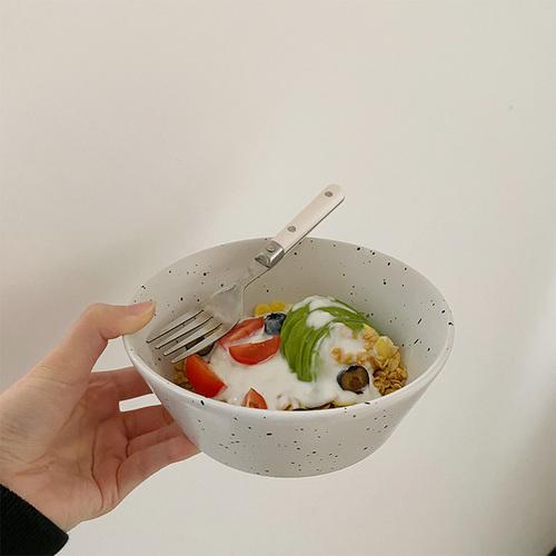 Белая керамическая миска и тарелка в стиле ретро с чернильными пятнами Поднос для стейков и фруктов в стиле вестерн Салатница Столовая посуда Тарелка для основного блюда