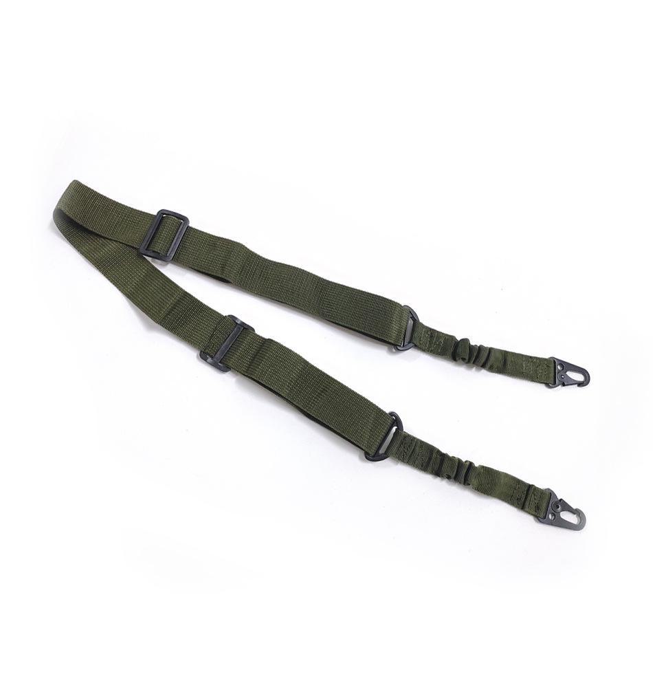 Black Tactical Nylon Double Point Gun Strap - Outdoor Combat & Training Crossbody Belt