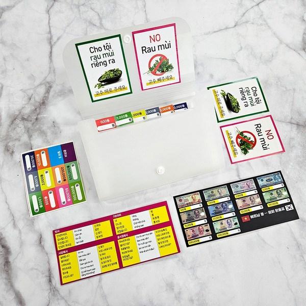 Кошелек для вьетнамских донгов, кошелек для туристической валюты. В комплекте 5 типов наклеек.