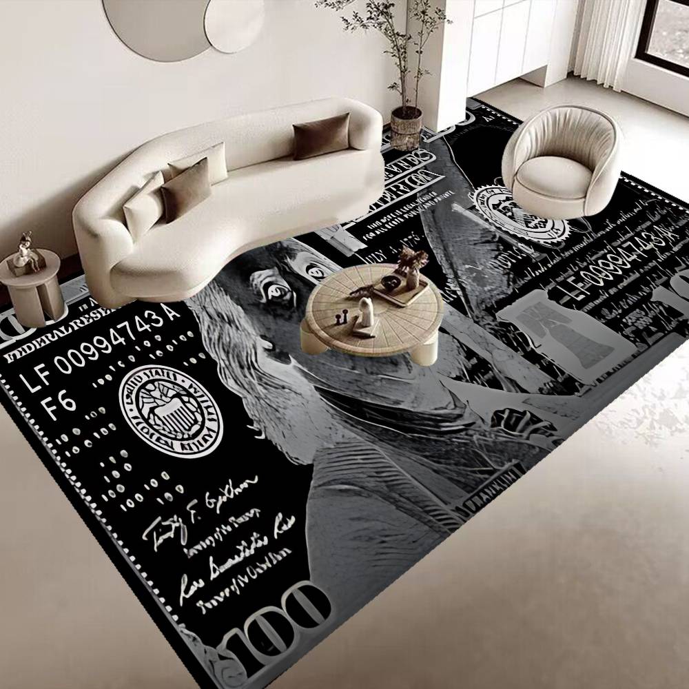 Dollars Money Floor Mat Retro Multiple Choice Living Room Kitchen Rug Non-Slip Modern Home Decor