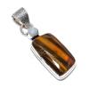 Tiger Eye, Moonstone Gemstone 925 Sterling Silver Jewelry Pendant 2.17" SU-9961