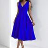 Women's Spring Sleeveless V-Neck Tank Fashion Evening Dresses