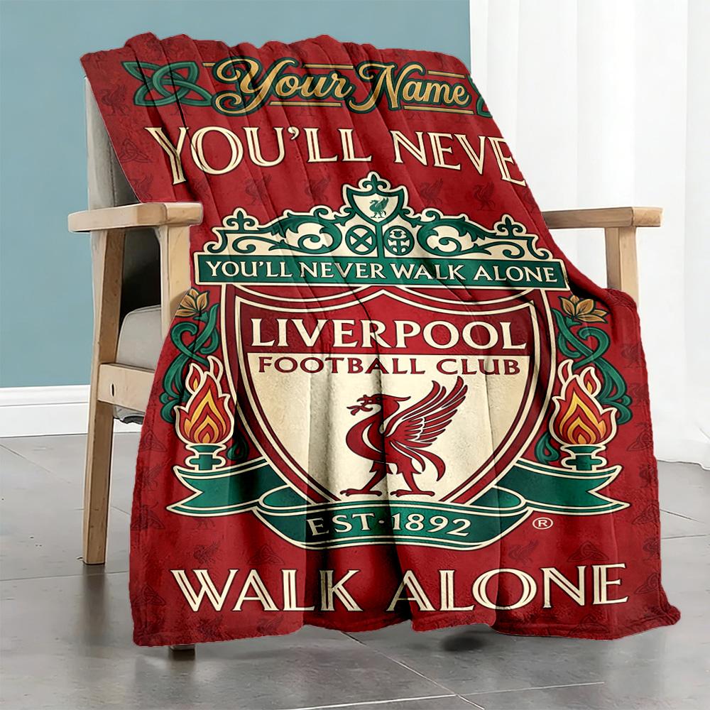 Liverpool Fc Customize Your Name Blanket Gift Customizable Blanket Ultrasoft Suitable For Bed Nap Living Room Home Decor Four Seasons Multipurpose