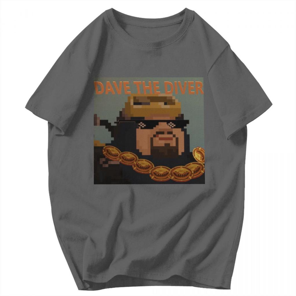 Мужская футболка Dave The Diver Игра Летняя Y2K Графическая С круглым вырезом Унисекс Одежда Футболки