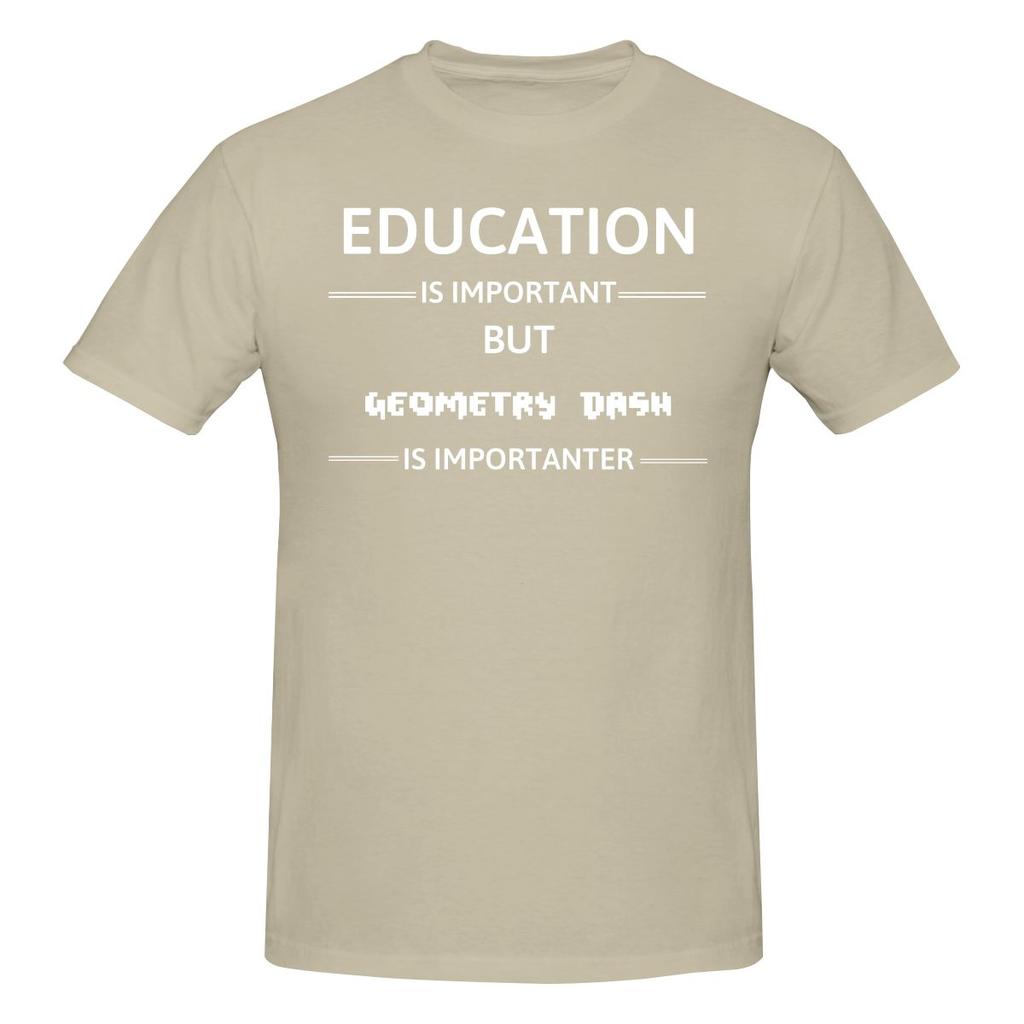 Funny Education Is Important But Geometry Dash Is Unisexs Printed Tshirt Unisex T Shirtown Design