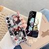 Мягкий прозрачный силиконовый чехол с рисунком аниме для Samsung A55 M35 S24 Xiaomi Redmi Note 13 Poco C65 iPhone Camera Противоударный защитный чехол