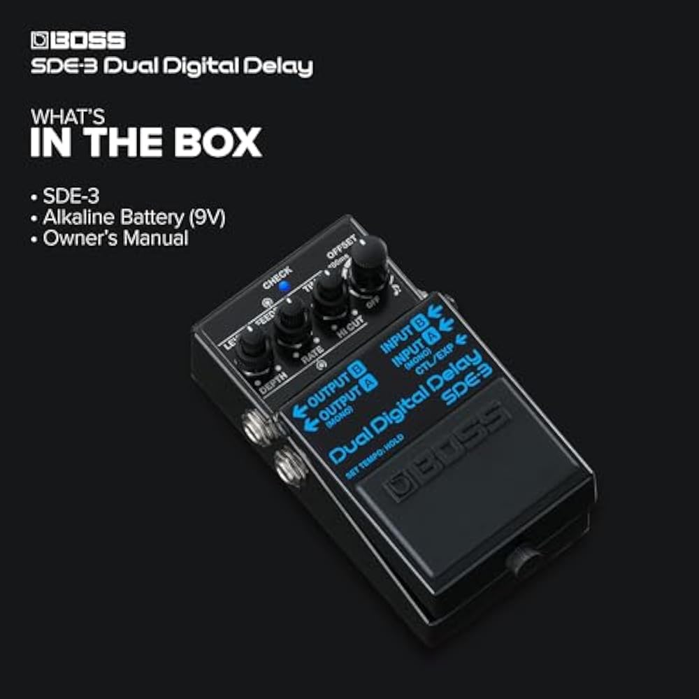 BOSS SDE-3 Dual Digital Delay Pedals | Authentic Sound from the Legendary Roland SDE-3000 | Compa...