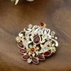 Gold Color Crystal Flower Brooch Wedding Jewelry Women's Brooch Pins Bohemian Bridal Gifts