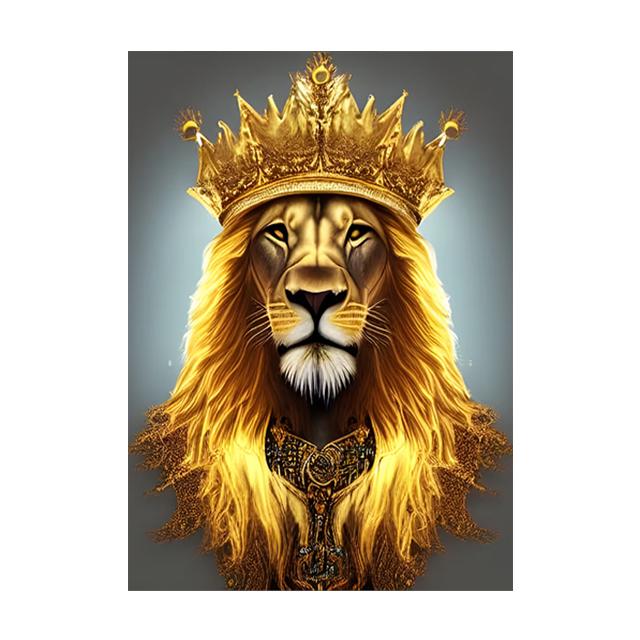 Семья льва, Корона, принт, холст, картина, галерея, Настенный декор, постеры, абстрактные животные с автографом, черно-белые фотографии, подарок