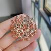 Large Rhinestone Simulated Pearl Snowflake Brooches Christmas Snow Brooch Crystal Pin Women Fashion Jewelry