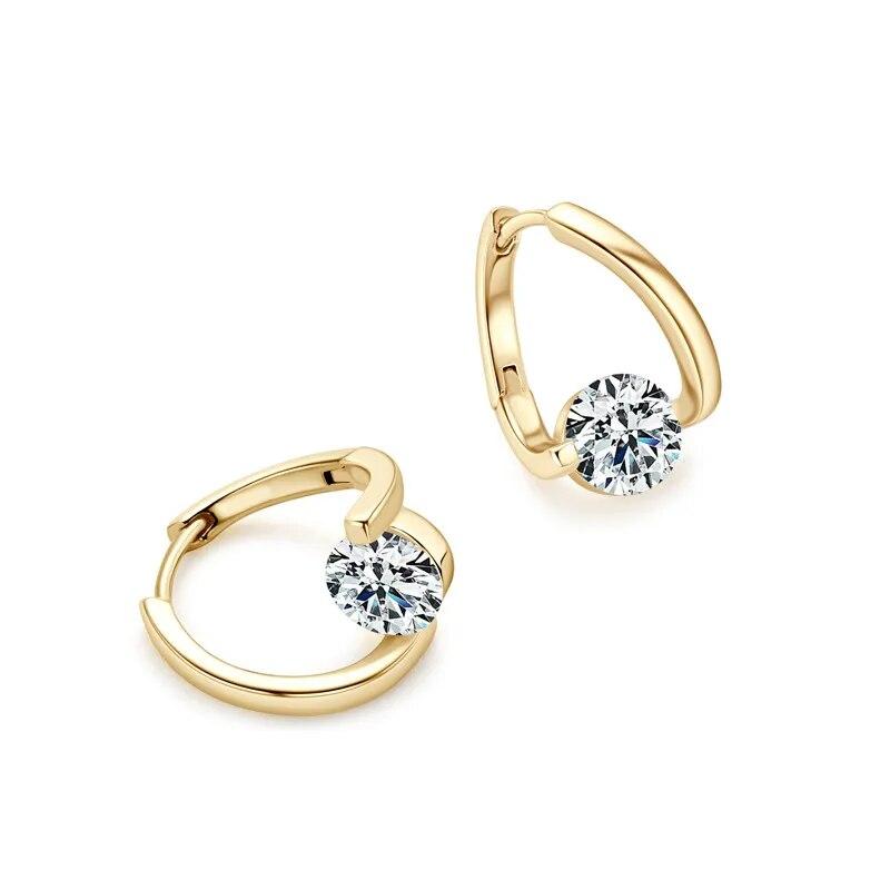 S925 Silver Moissanite Female Earrings Drop Fashion 1 Carat D Color Moissanite Earrings For Girl Birthday Gifts