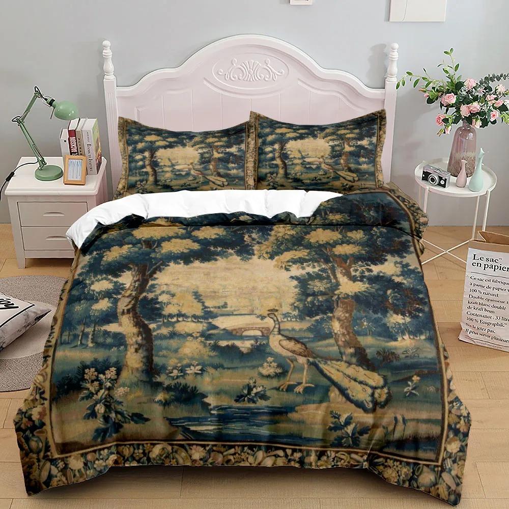 Антикварный комплект пододеяльников Aubusson King Queen Double Full Twin Single Size Комплект постельного белья