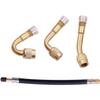 YIQFOCA 3pcs Degree Brass Valve Air Valve L Type Bike Inflator Air Valve Valve Extension Tube Length 210mm Tire Inflation Inflatable Hose Vehicle