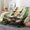 1PC Cute style Print FlAannel Blanket, High quality Comfortable for All Seasons, Home Decor, Warmth and Comfort