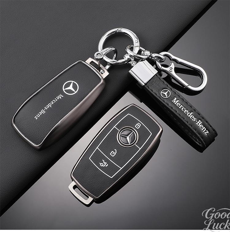 YDC4 Car Zinc Alloy Key Case Shell Buckle Car Key Cover For Mercedes Benz A C E S G Class GLC CLE CLA GLB GLS W177 Auto Accessory