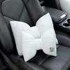 Cartoon Embroidered Bow Car Headrest Neck Pillow: Elastic, Breathable, and Stylish Car Interior Accessory.