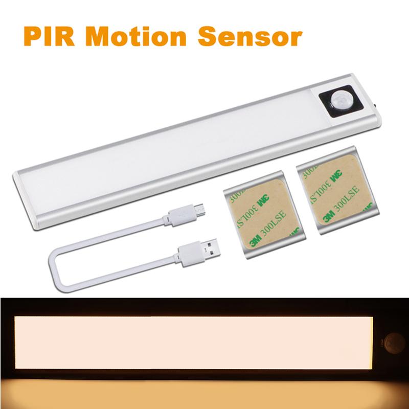 USB Portable Wireless Motion Sensor Light Rigid Strip Night Light Aluminum Profile LED Bar Light Kitchen Closet Stairs Wall Lamp