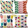 4Pcs Black White Gray Geometric Square Line Abstract Printed Pillow Cover Polyester Cushion Case 2D Flat Printing Pillowcase Now