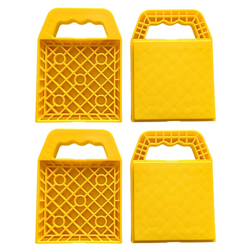 RV Jack Pads Car Jack Pad Set of 4 Anti-Slip Multi-Angle RV Leveling Support Equipment for Parking Road Trip Beach Pool