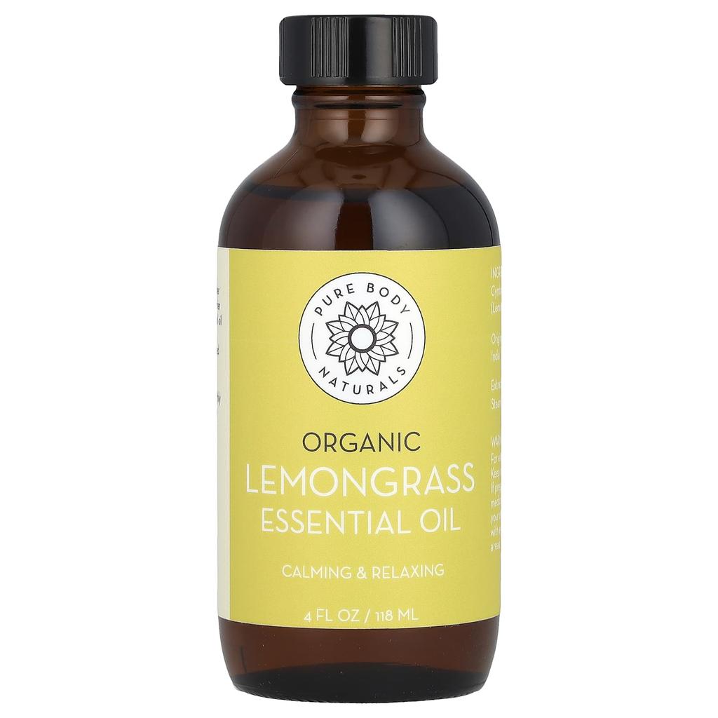 Organic Essential Oil, Lemongrass, 118 Ml (4 Fl Oz)