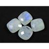 16X16ММ Натуральный Радужный Лунный Камень Бриолет Квадратный Свободный Драгоценный Камень Лот 4 Шт RML-910