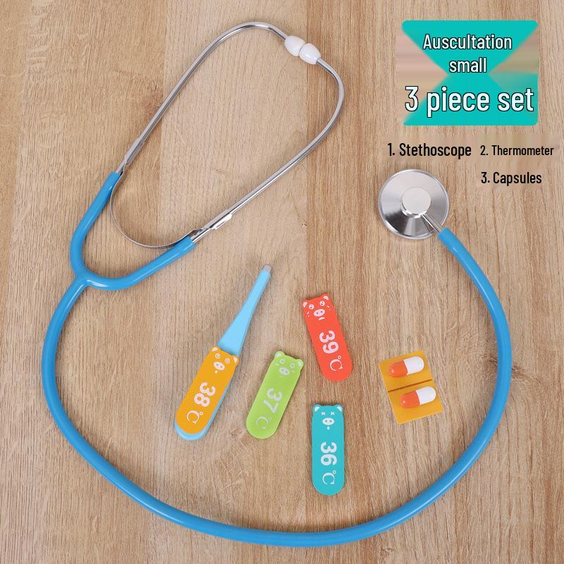 Kids' Wooden Doctor & Nurse Role Play Toy Set with Stethoscope