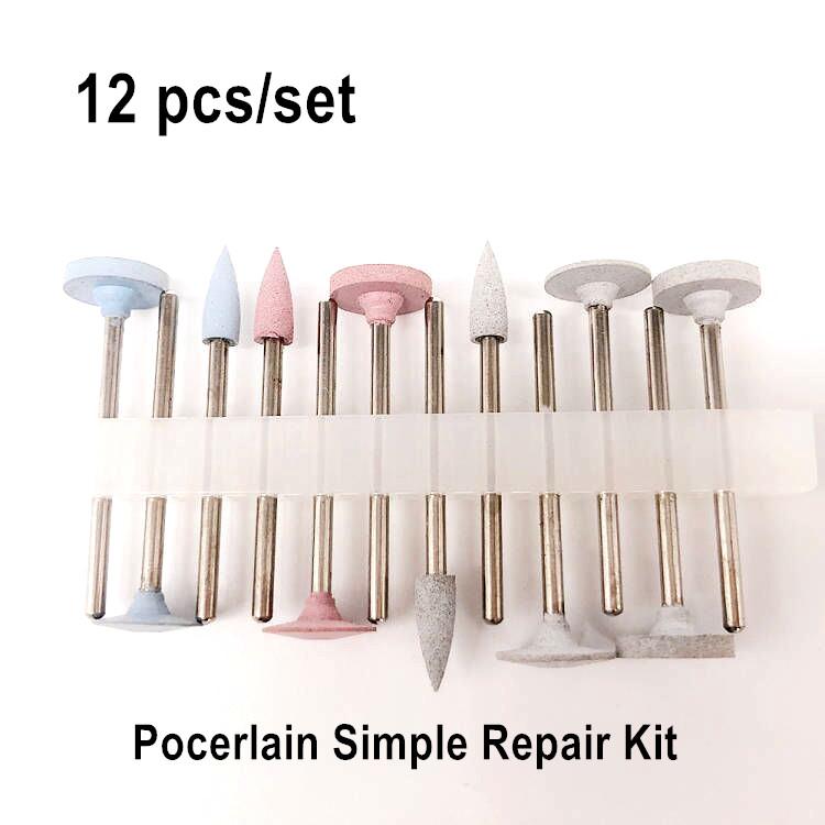 Набор из 9 шт./10 шт./12 шт., набор для полировки стоматологических композитов, фарфоровый полировщик для полировки зубов, полировка металлической коронки для низкоскоростного наконечника
