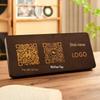 Custom Wooden QR Code Display Stand for Cashiers