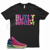 Черная футболка BUILT DIFF для Lebron 18 Los Angeles by Night Multi Color Gang 17